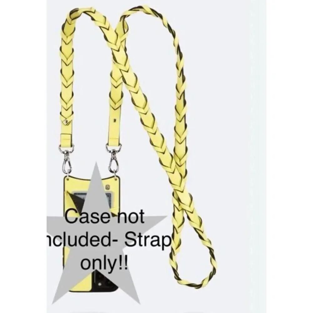 Bandolier Authentic Zoey Braided Neon Yellow Crossbody Strap & Iphone Xs Case — image 5 of 5